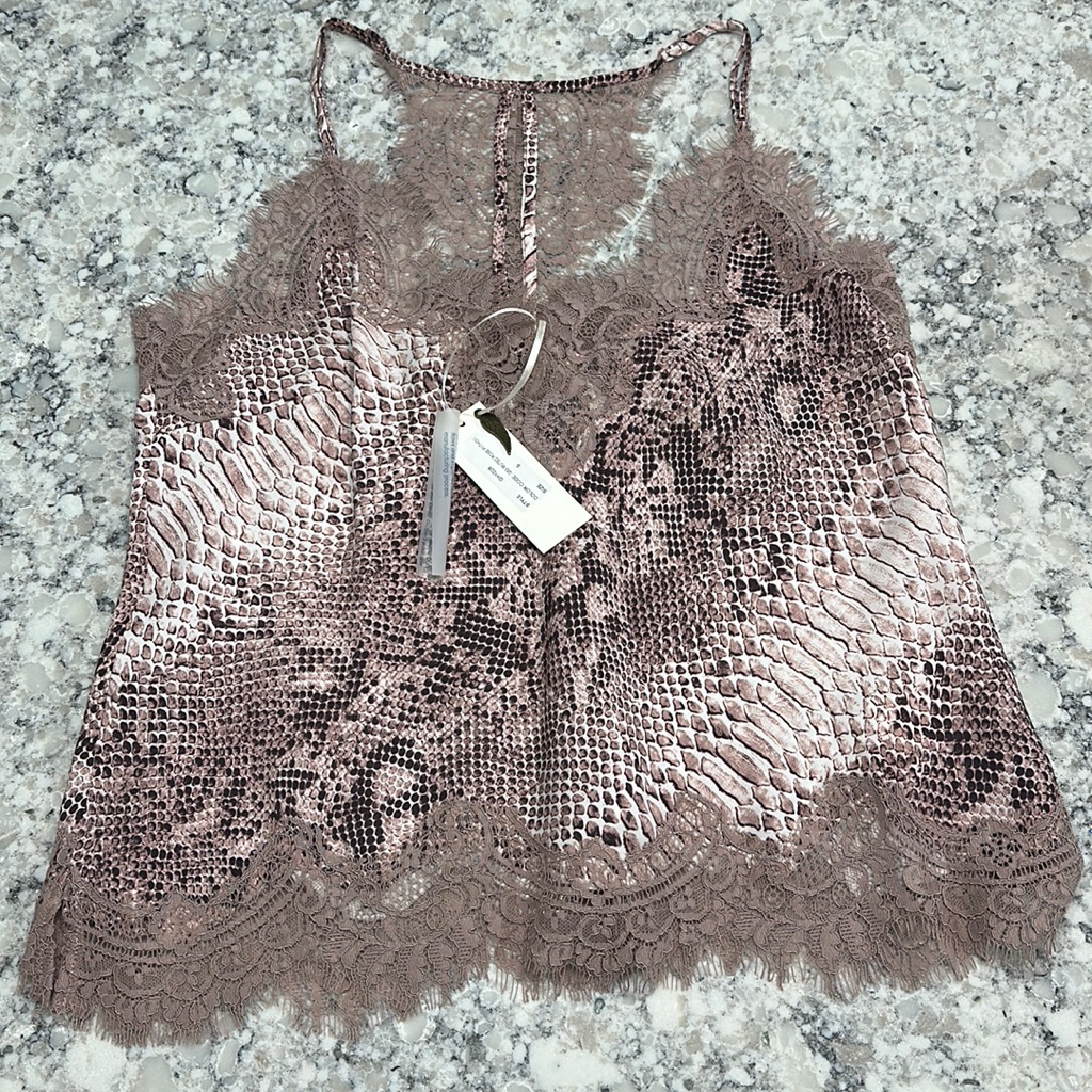 Muted Rose Gold Python Cami